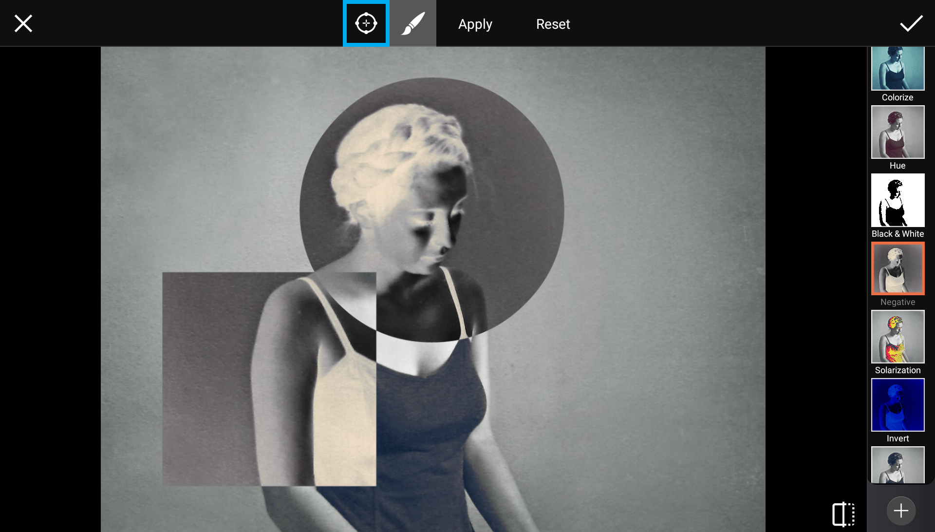 How to Apply the Negative Effect With PicsArt Create + Discover with