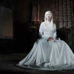 albino girl woman portrait pale
