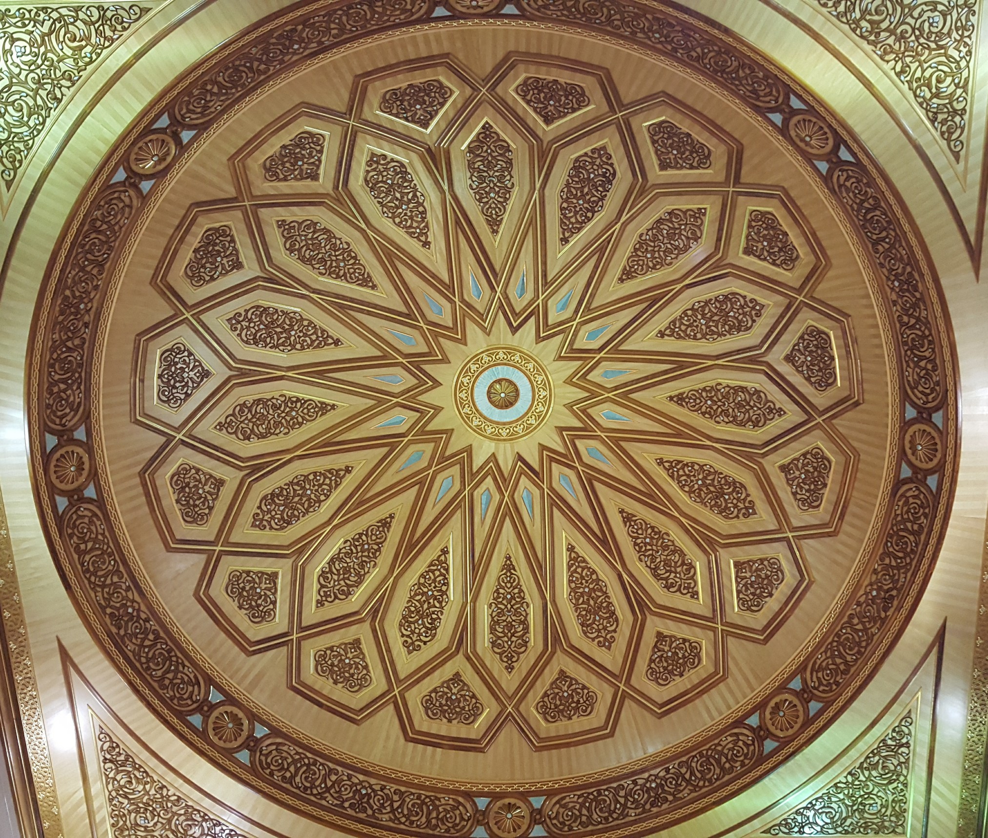Masjid Nabawi Design On Dome Photography Interior